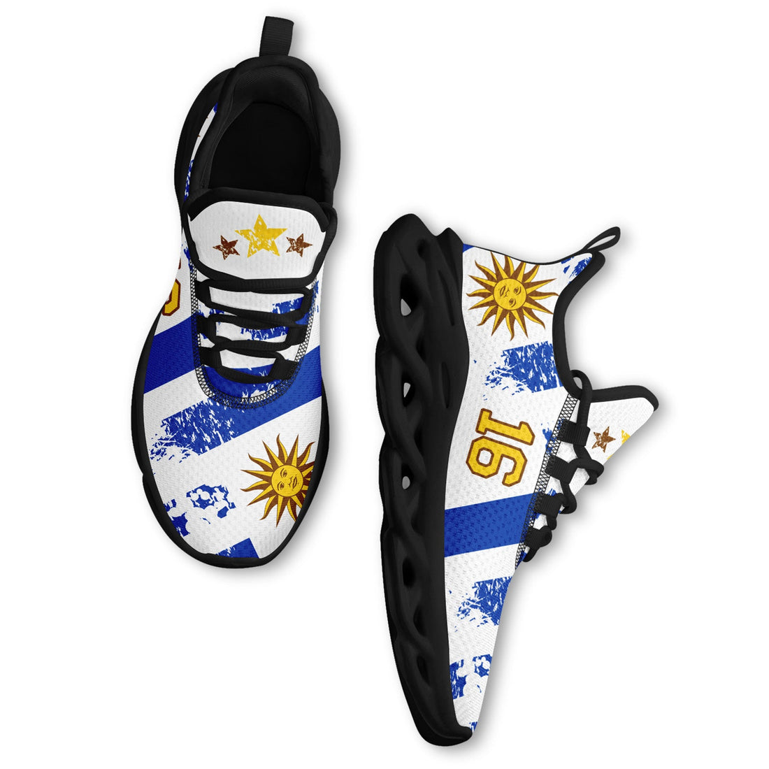 Custom Uruguay 2026 World Cup Sneakers DIY Country Flag Running Shoes Lightweight Sport Shoes Gift for Football Fans Personalized Team Name and Logo FN003-F009122-7