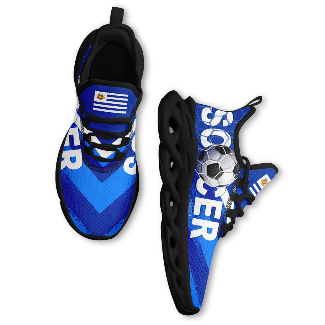 Custom Uruguay 2026 World Cup Sneakers DIY Country Flag Running Shoes Lightweight Sport Shoes Gift for Football Fans Personalized Team Name and Logo FN003-F009072-5