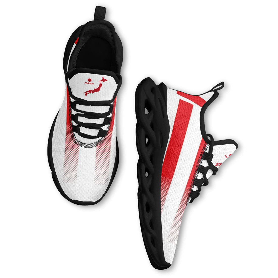 Custom Japan 2026 World Cup Sneakers DIY Country Flag Running Shoes Lightweight Sport Shoes Gift for Football Fans Personalized Team Name and Logo FN003-F025044-5