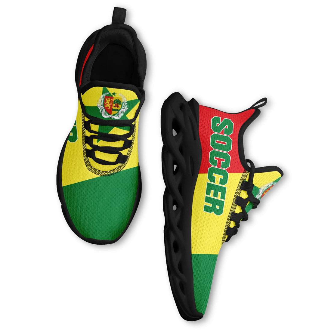 Custom Senegal 2026 World Cup Sneakers DIY Country Flag Running Shoes Lightweight Sport Shoes Gift for Football Fans Personalized Team Name and Logo FN003-F009094-3