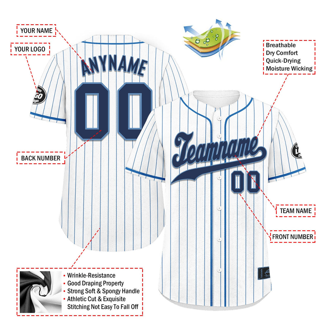 Custom Stripe Fashion Personalized Authentic Baseball Jersey BSBJ01-E025078-16