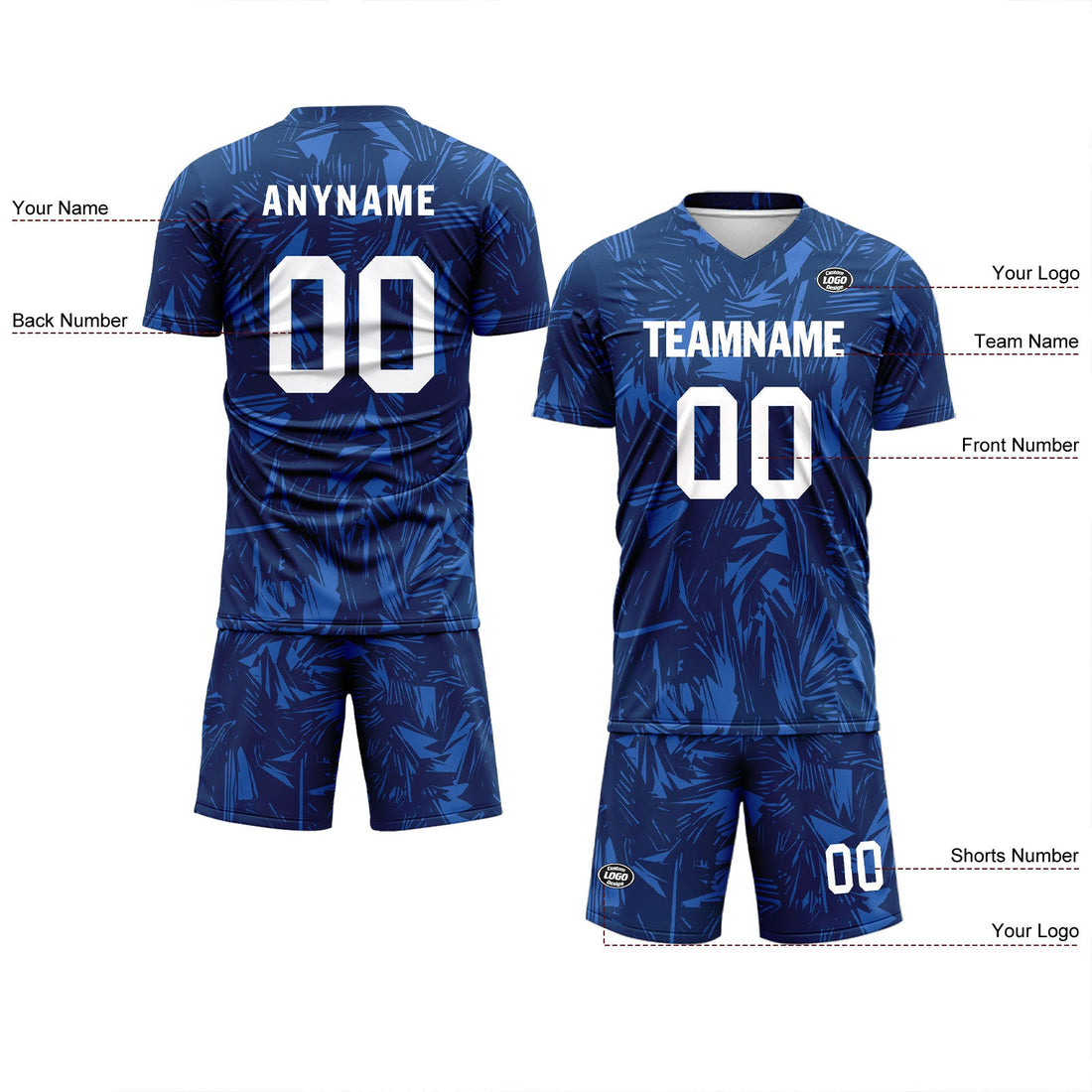 Custom Blue Soccer Sets Jersey Personalized SCJ101-D28012