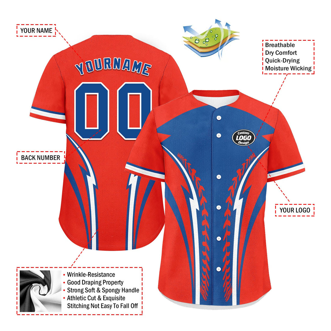 Custom Personalized Authentic Baseball Jersey BSBJ01-E023019-29