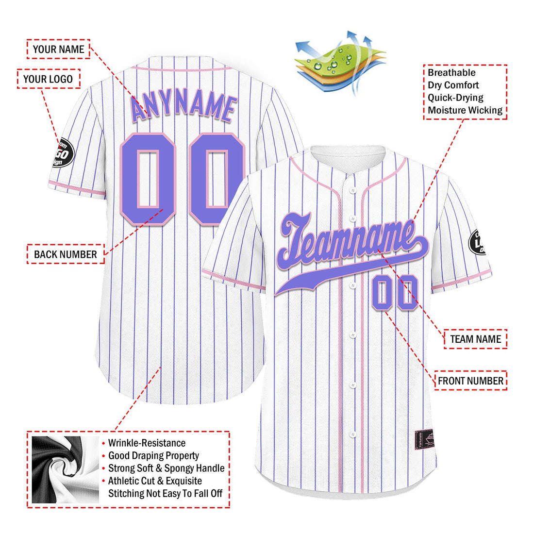 Custom Stripe Fashion Personalized Authentic Baseball Jersey BSBJ01-E025078-19