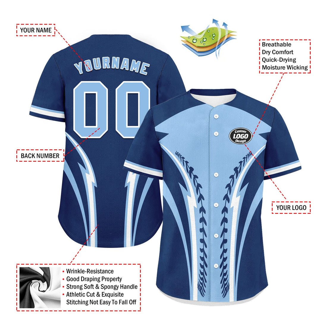 Custom Personalized Authentic Baseball Jersey BSBJ01-E023019-27