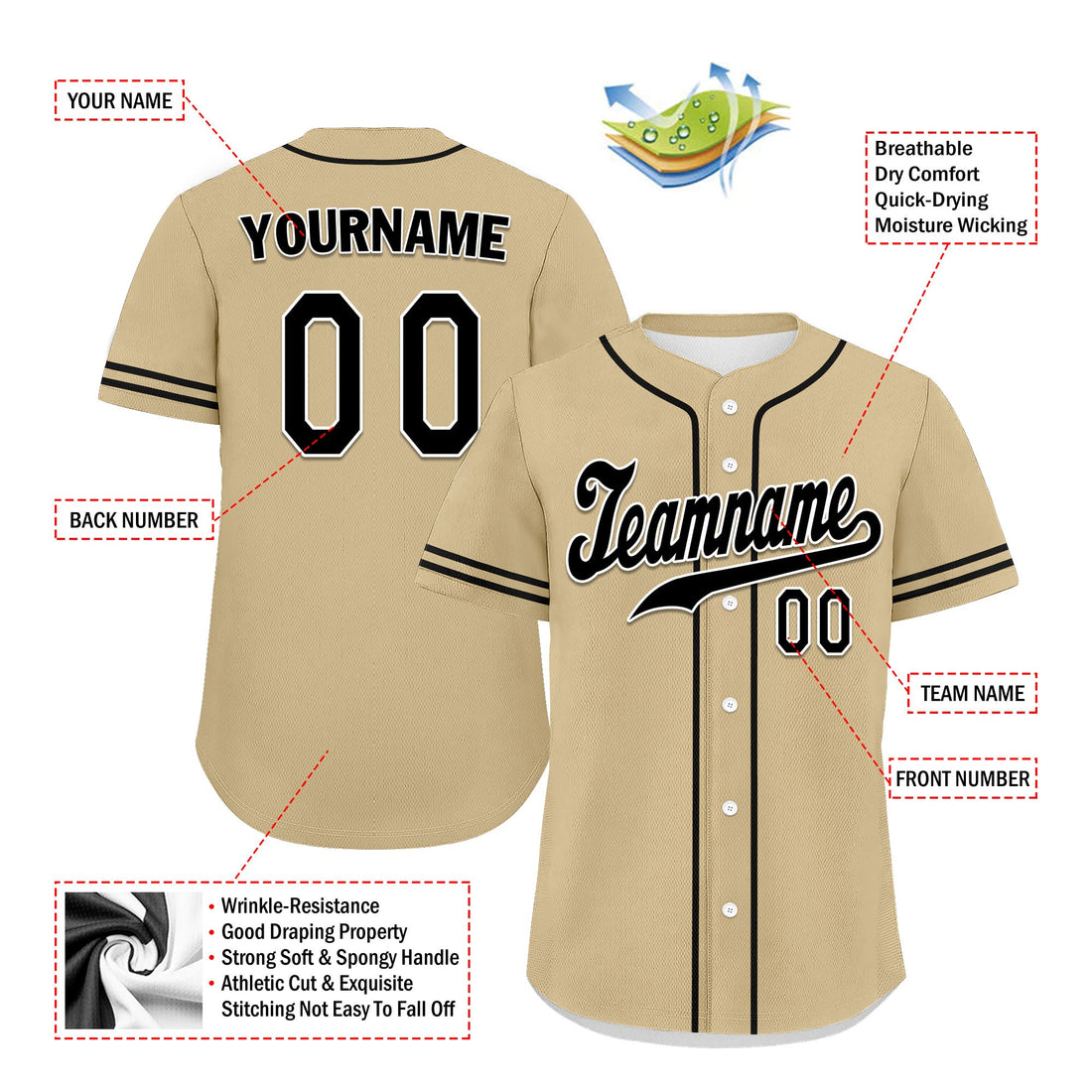 Custom Gold Classic Style Black Personalized Authentic Baseball Jersey UN002-bd0b00d8-a8