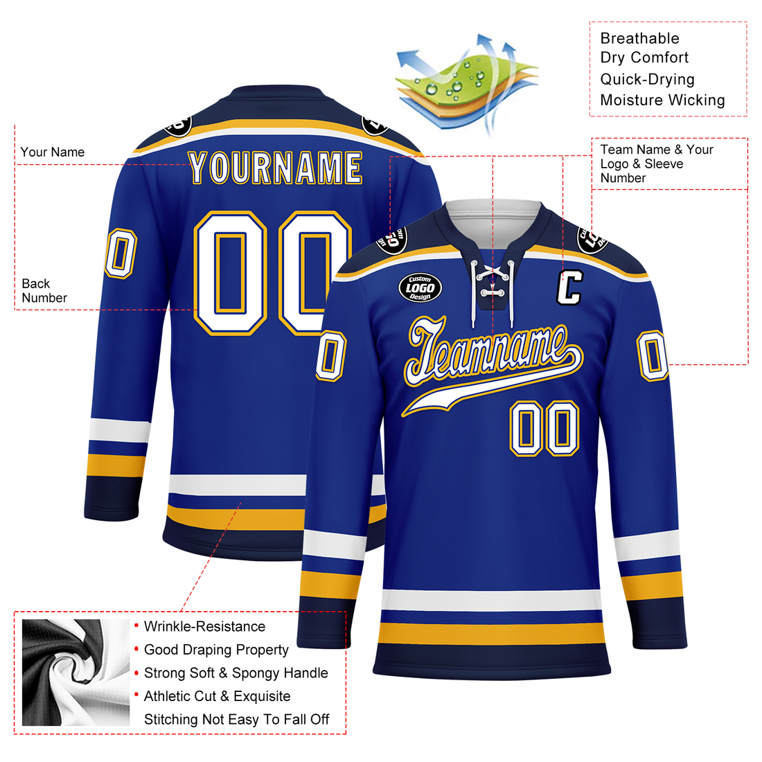 Custom Blue Personalized Hockey Jersey HCKJ01-D0a70cd