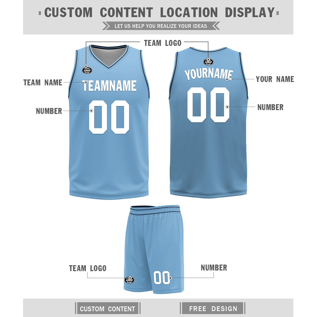 Custom Blue Classic Style Reversible Basketball Uniform Personalized BBJR-D017032