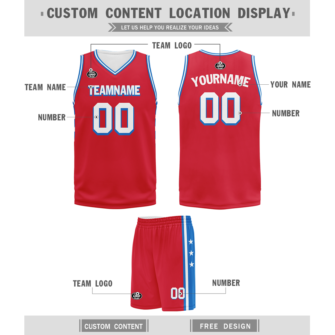 Custom Red Classic Style Sports Uniform Basketball Jersey BBJ01-bd0a70bb