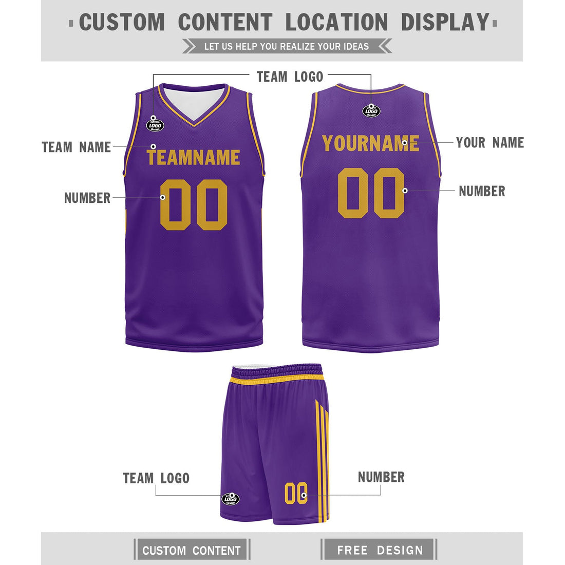 Custom Purple Classic Style Sports Uniform Basketball Jersey BBJ01-D020105-14