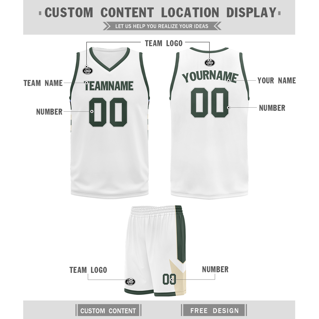 Custom White Green Classic Style Sports Uniform Basketball Jersey BBJ01-bd0a70a0