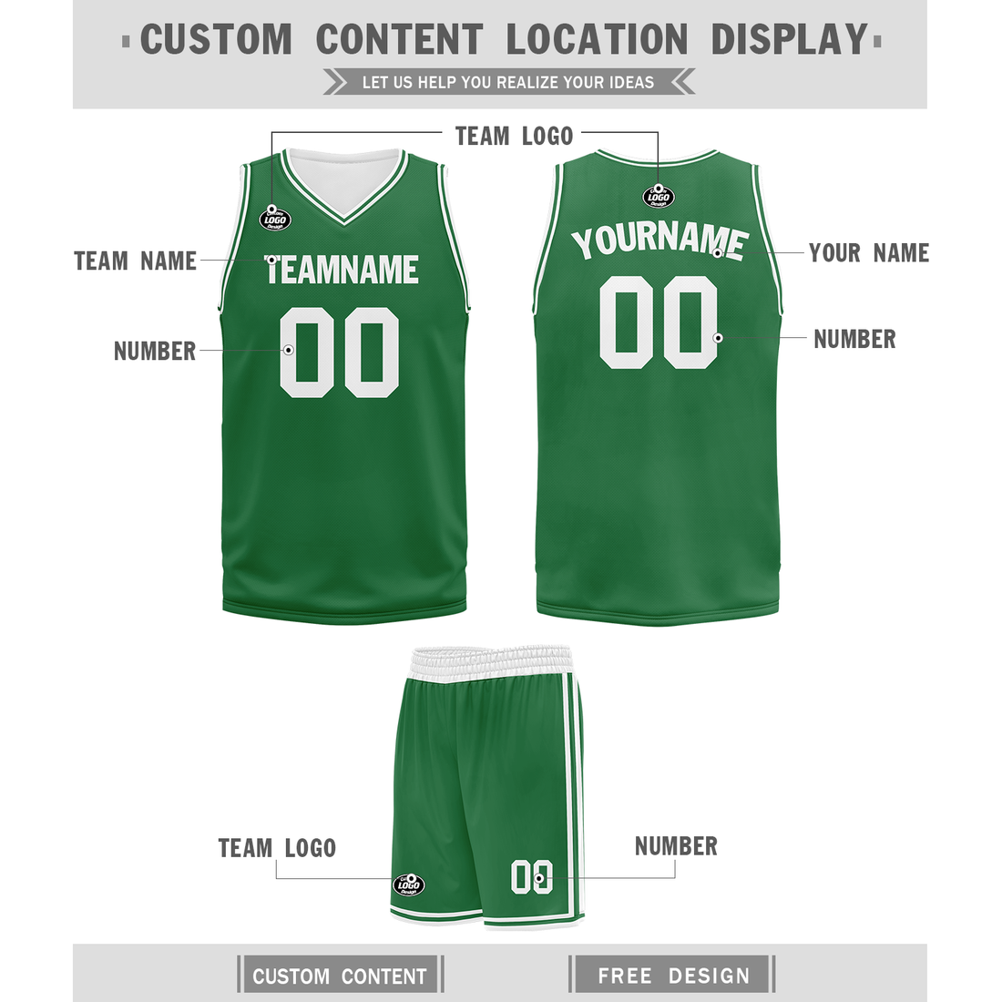 Custom Green Classic Style Sports Uniform Basketball Jersey BBJ01-bd0a700a