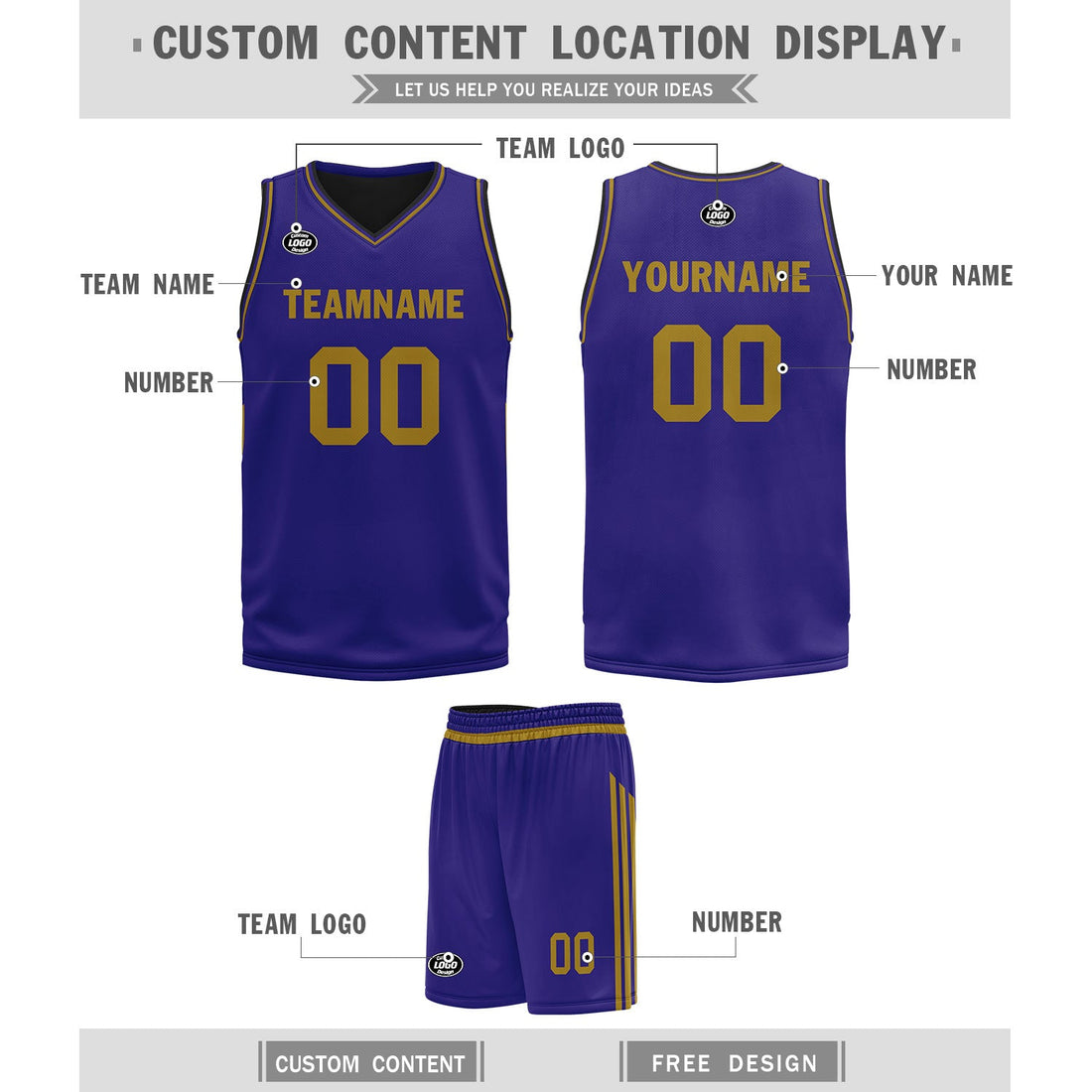 Custom Purple Classic Style Sports Uniform Basketball Jersey BBJ01-D020105-3