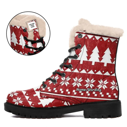 Personalized X-Max Boots, Custom Warm-Fur Santa Boots, Christmas Gift,1921XZ-23025001