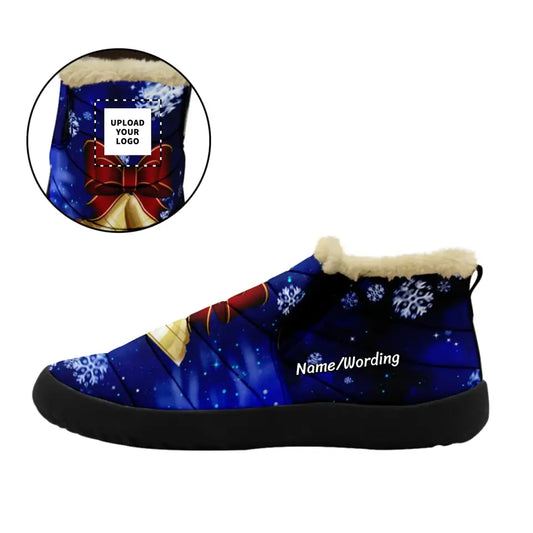 Personalized Warm-Fur Christmas Boots, Custom Comfortable X-Max Boots, Santa Boots, Holidays Gift,1929-23025001