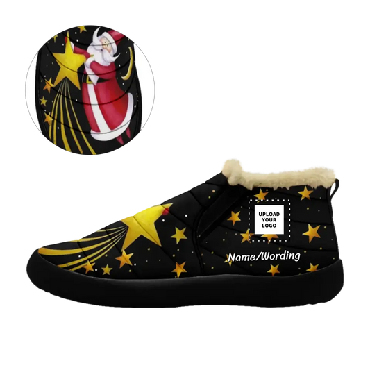 Personalized Warm-Fur Christmas Boots, Custom Santa Boots, X-Max Boots, Holidays Gift,1929-23020155
