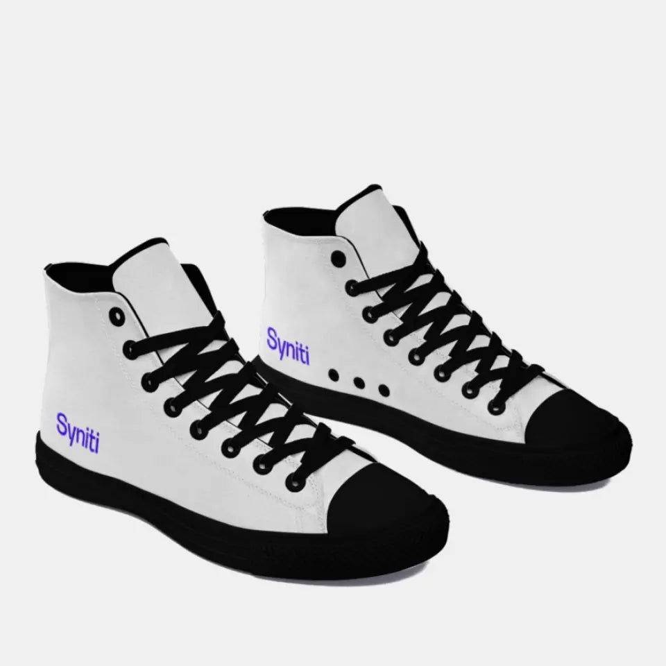 Christmas gift ideas employees, personalized company gifts Personalized Syniti Sneakers, Customized High Top Shoes with Company logo,SKU#20231118055H2