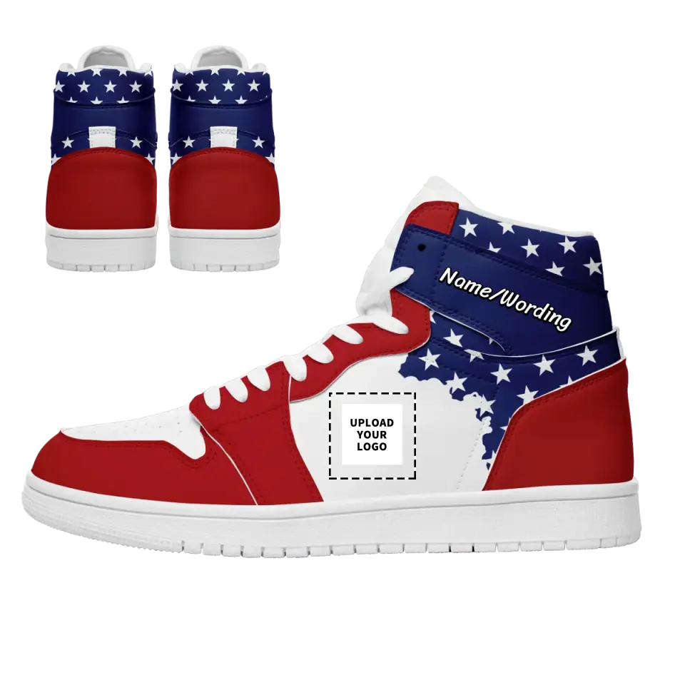 Personalized Patriotic Combo Deal, Custom Flag Hat and Hightop Sneakers,AJ1H-24020038-Hats-B08000