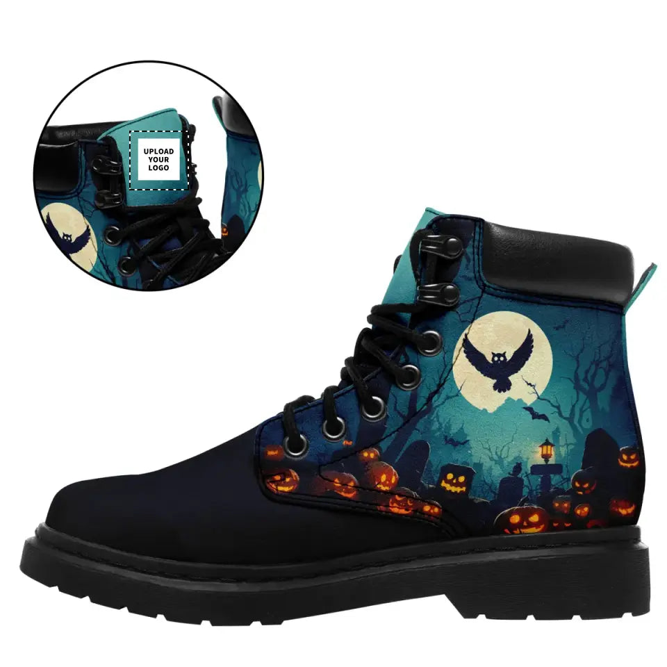 Luxury Gifts,Personalized Halloween Boots, Custom Bat Boots, Stylish a