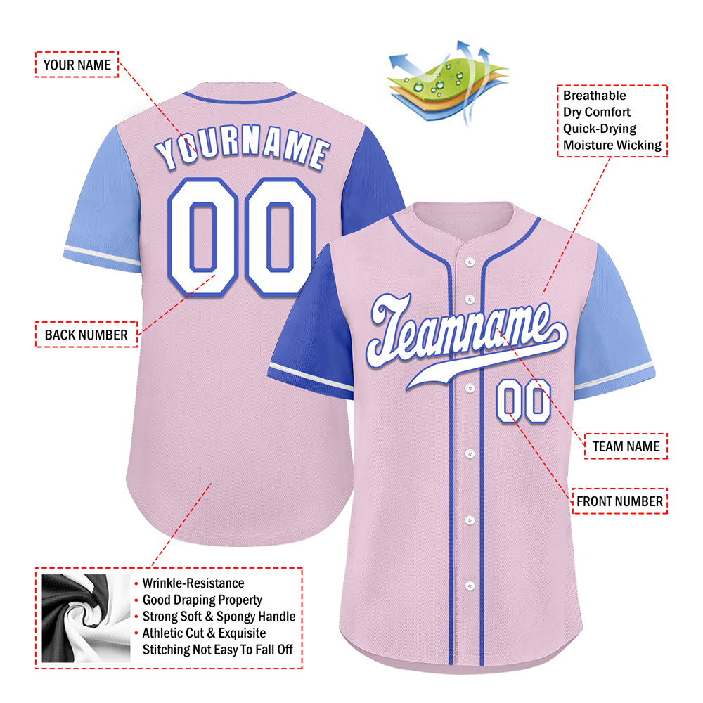 Custom Pink Two Tone White Authentic Baseball Jersey