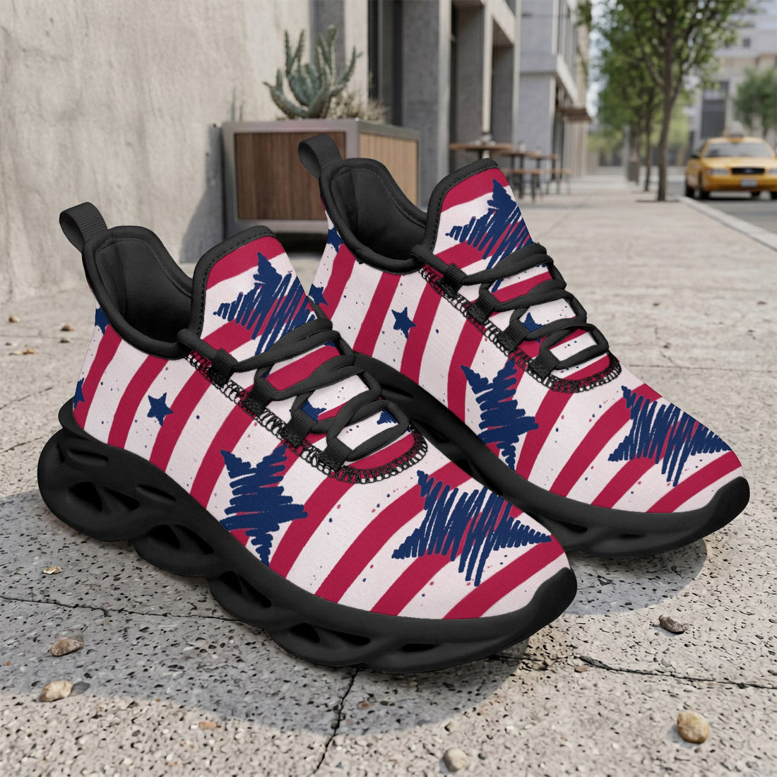 Custom United States 2026 World Cup Sneakers DIY Country Flag Running Shoes Lightweight Sport Shoes Gift for Football Fans Personalized Team Name and Logo FN003-F009144-12