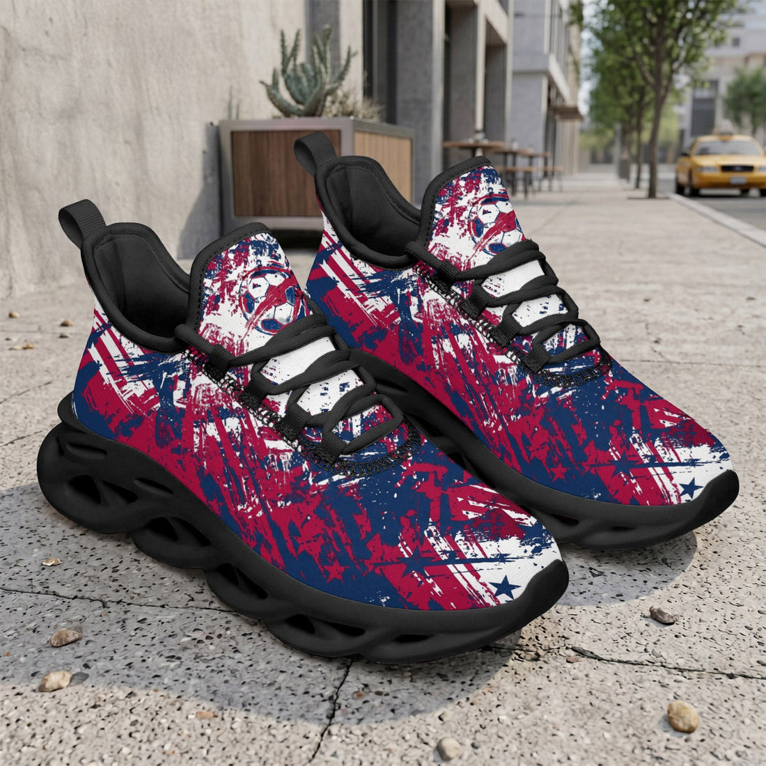 Custom United States 2026 World Cup Sneakers DIY Country Flag Running Shoes Lightweight Sport Shoes Gift for Football Fans Personalized Team Name and Logo FN003-F009144-5