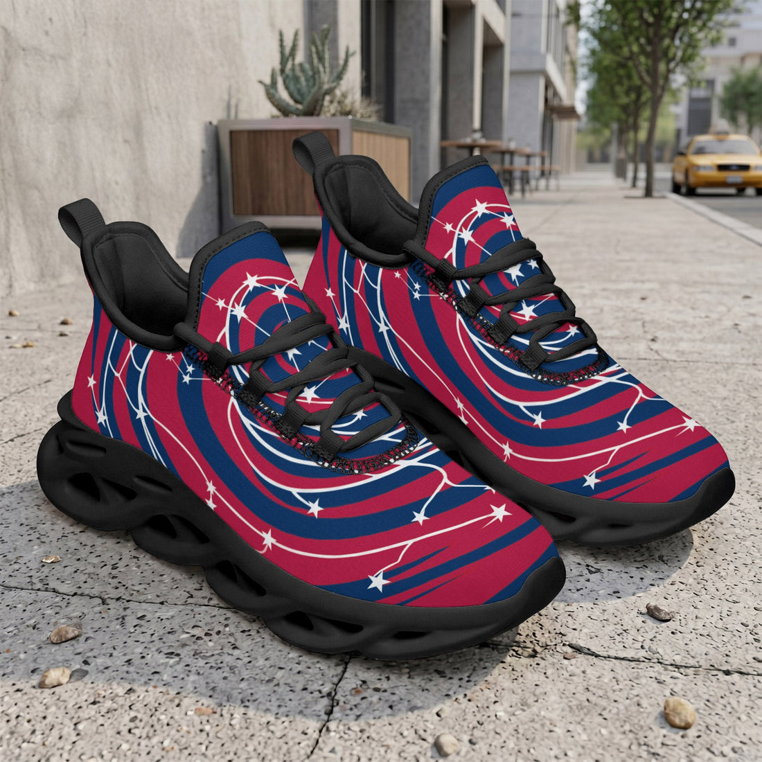 Custom United States 2026 World Cup Sneakers DIY Country Flag Running Shoes Lightweight Sport Shoes Gift for Football Fans Personalized Team Name and Logo FN003-F009144-9