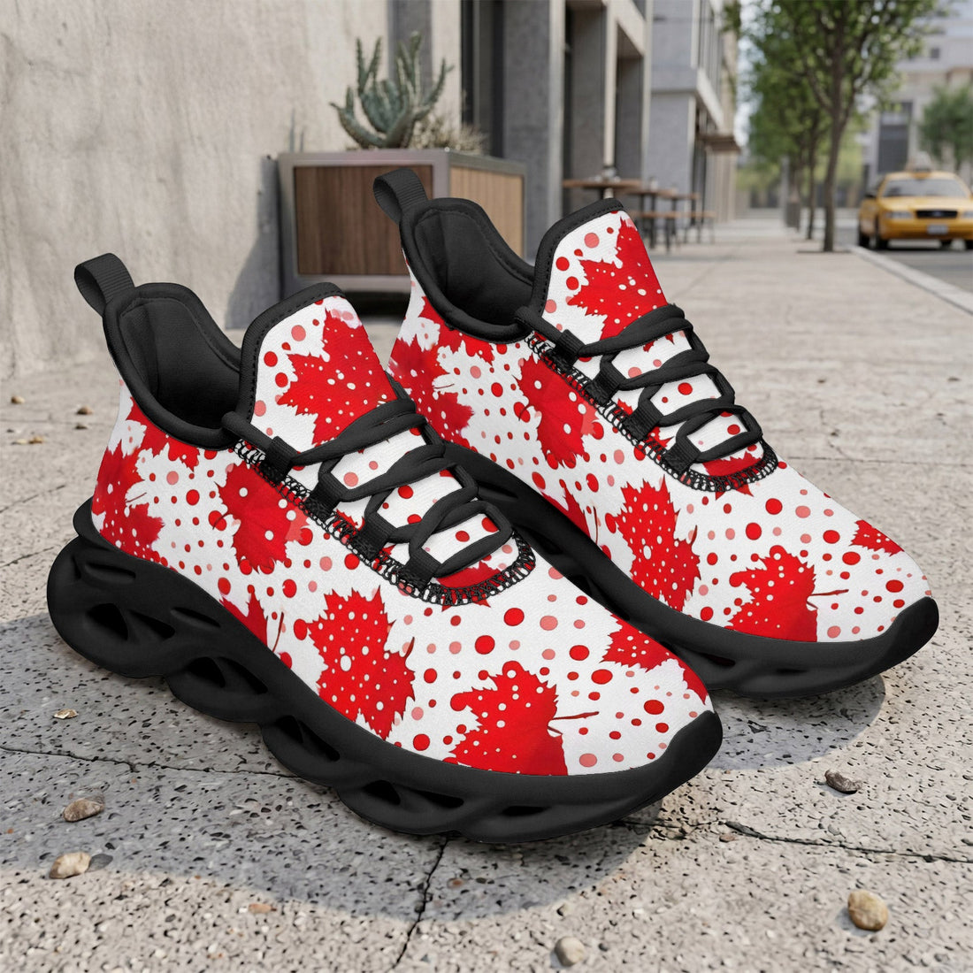 Custom Canada 2026 World Cup Sneakers DIY Country Flag Running Shoes Lightweight Sport Shoes Gift for Football Fans Personalized Team Name and Logo FN003-F009145-10