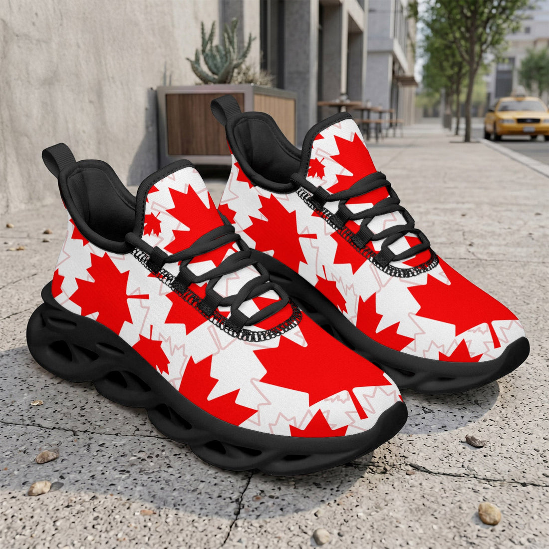 Custom Canada 2026 World Cup Sneakers DIY Country Flag Running Shoes Lightweight Sport Shoes Gift for Football Fans Personalized Team Name and Logo FN003-F009145-1