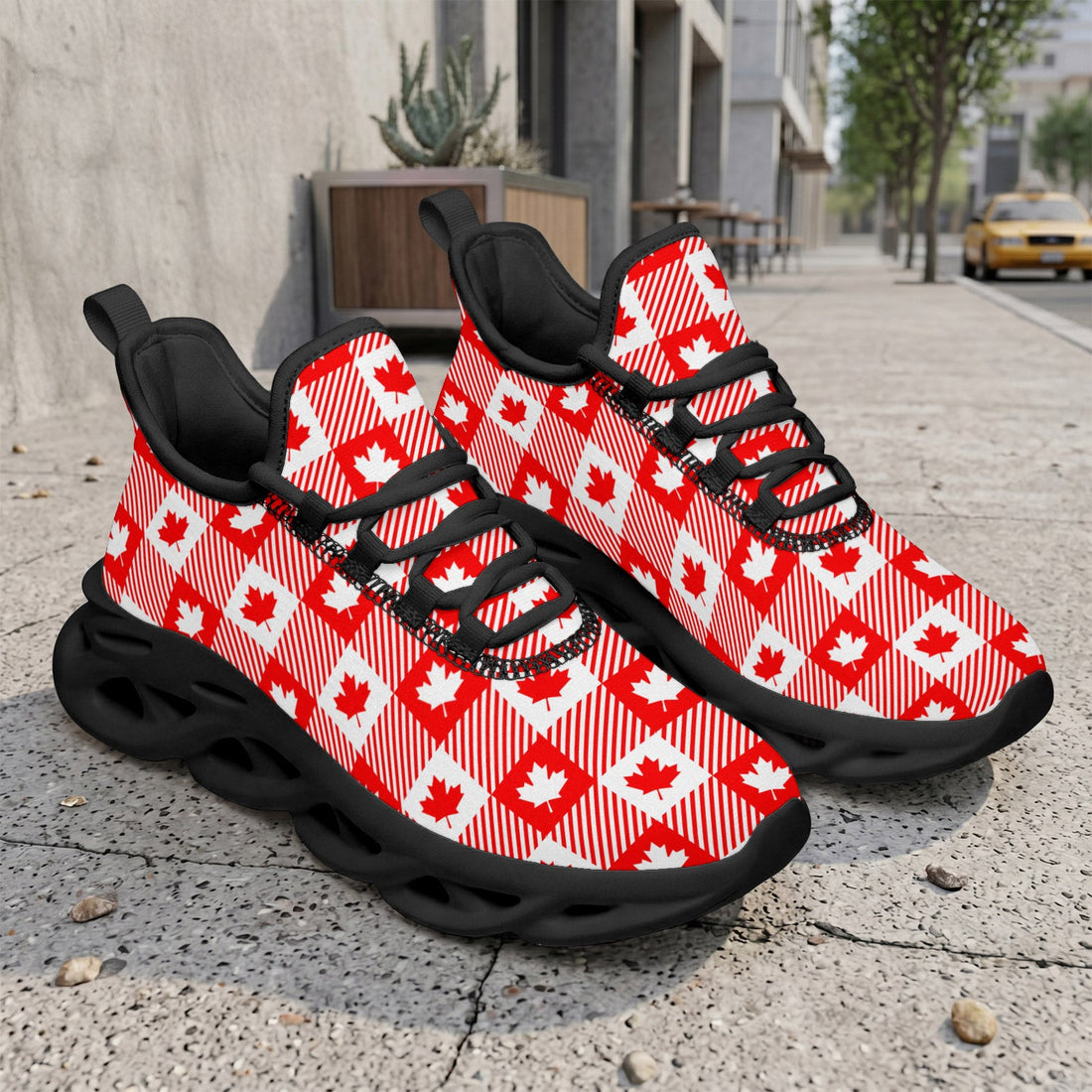 Custom Canada 2026 World Cup Sneakers DIY Country Flag Running Shoes Lightweight Sport Shoes Gift for Football Fans Personalized Team Name and Logo FN003-F009145-5
