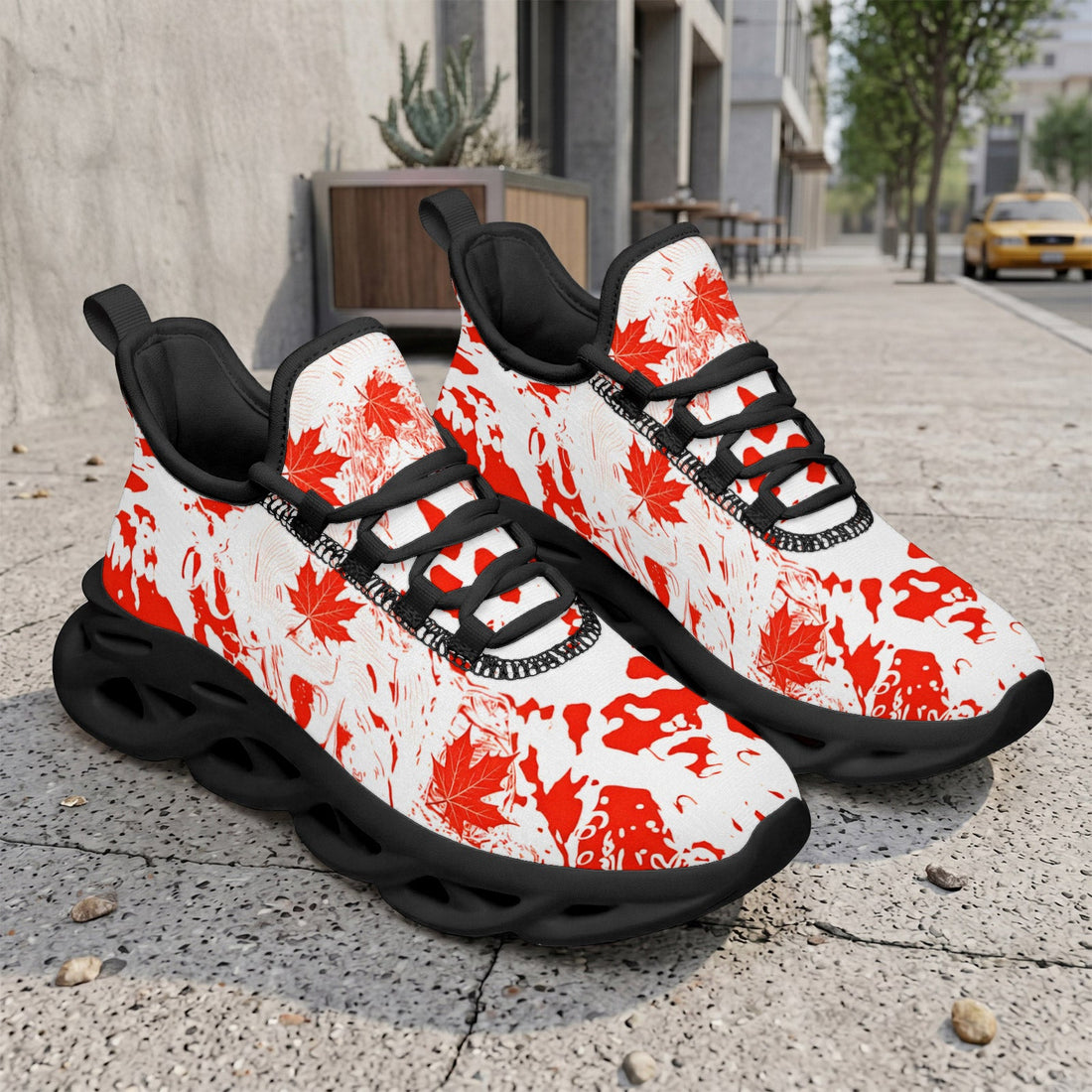 Custom Canada 2026 World Cup Sneakers DIY Country Flag Running Shoes Lightweight Sport Shoes Gift for Football Fans Personalized Team Name and Logo FN003-F009145-7