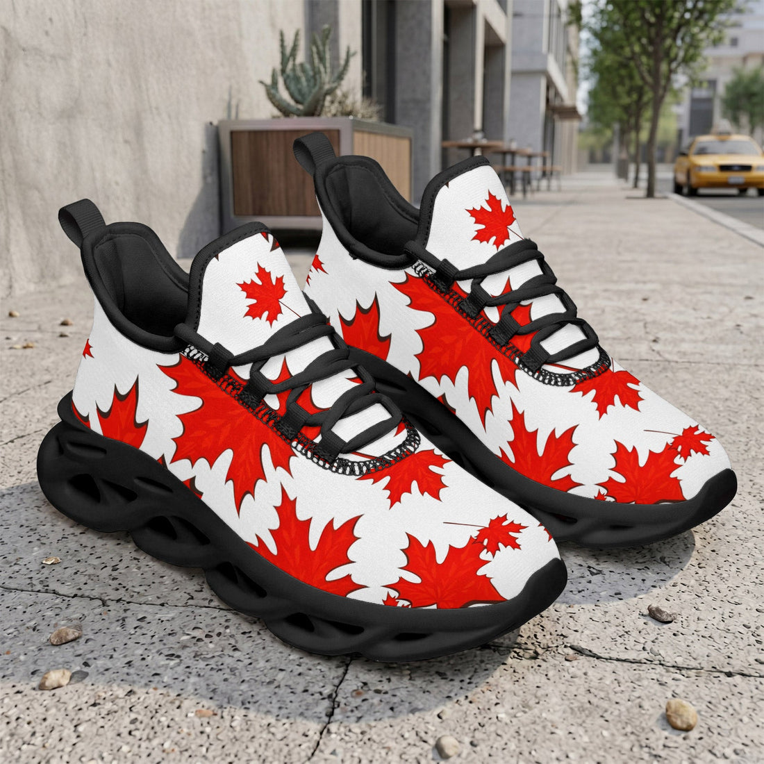 Custom Canada 2026 World Cup Sneakers DIY Country Flag Running Shoes Lightweight Sport Shoes Gift for Football Fans Personalized Team Name and Logo FN003-F009145-8
