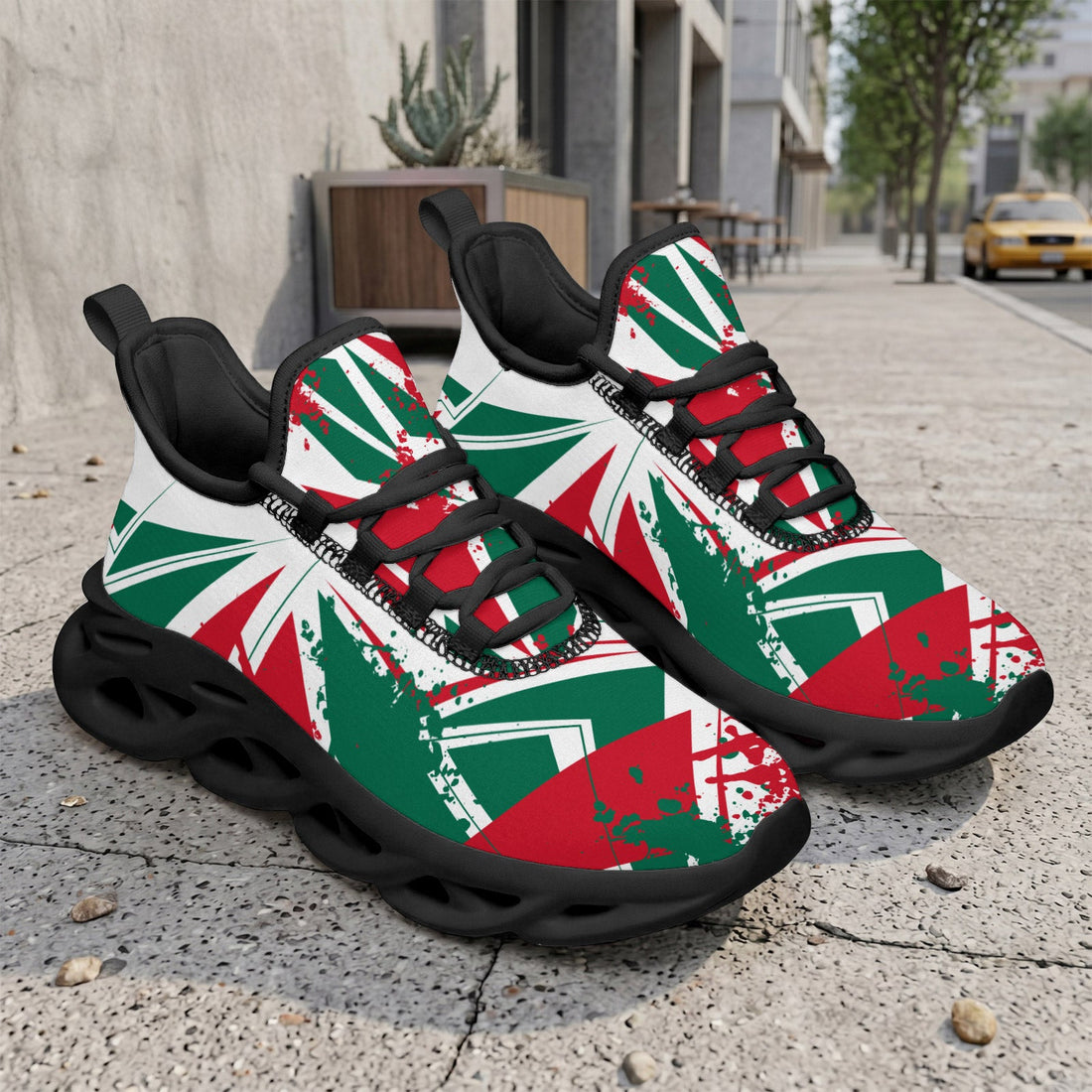 Custom Mexico 2026 World Cup Sneakers DIY Country Flag Running Shoes Lightweight Sport Shoes Gift for Football Fans Personalized Team Name and Logo FN003-F009147-2