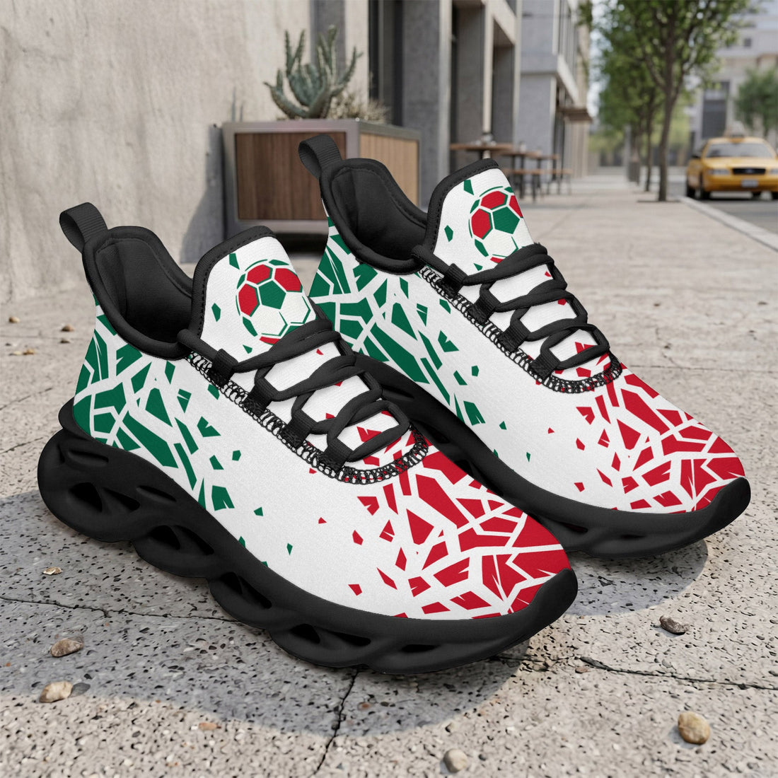 Custom Mexico 2026 World Cup Sneakers DIY Country Flag Running Shoes Lightweight Sport Shoes Gift for Football Fans Personalized Team Name and Logo FN003-F009147-3