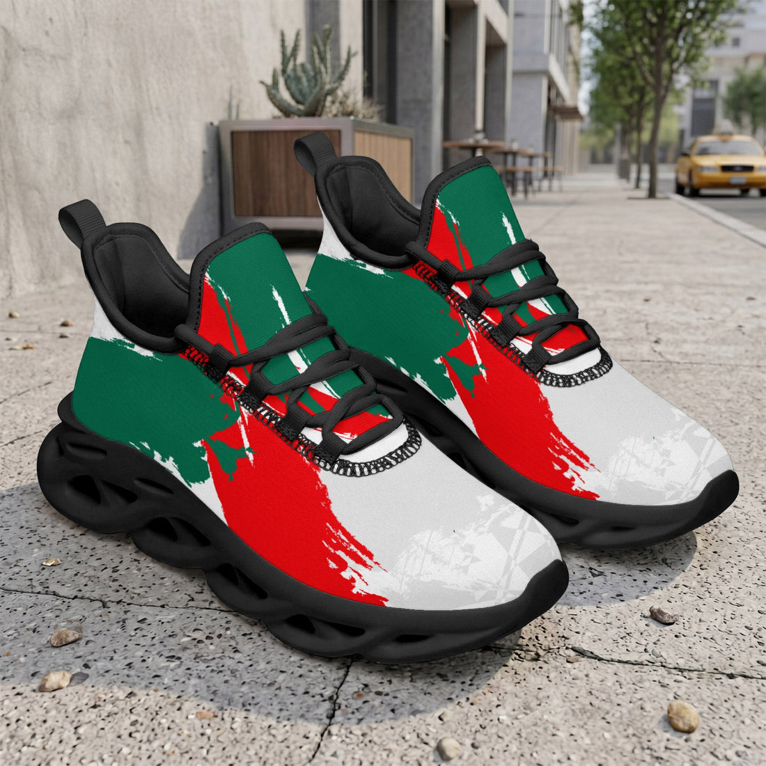 Custom Mexico 2026 World Cup Sneakers DIY Country Flag Running Shoes Lightweight Sport Shoes Gift for Football Fans Personalized Team Name and Logo FN003-F009147-5