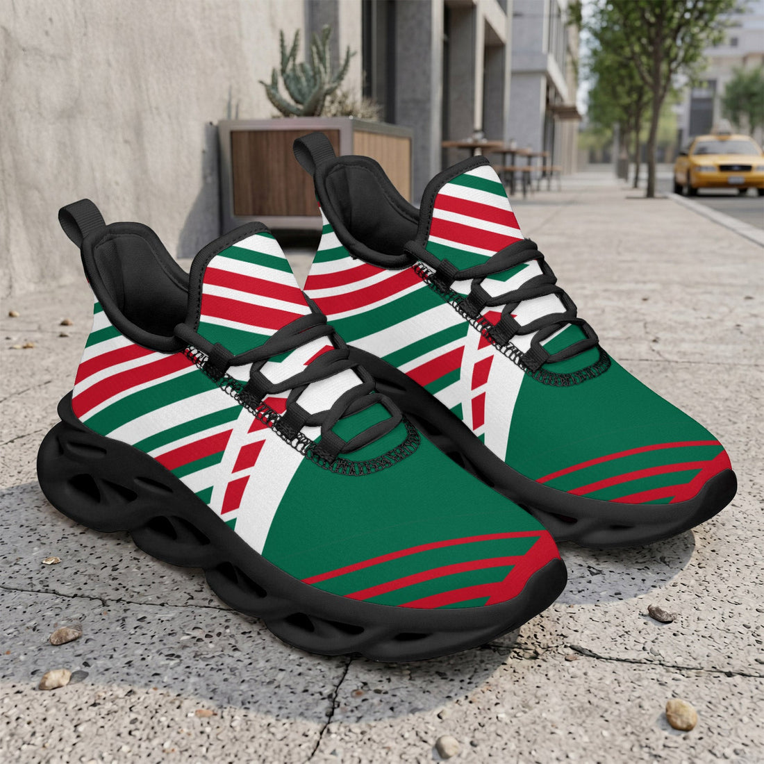 Custom Mexico 2026 World Cup Sneakers DIY Country Flag Running Shoes Lightweight Sport Shoes Gift for Football Fans Personalized Team Name and Logo FN003-F009147-6