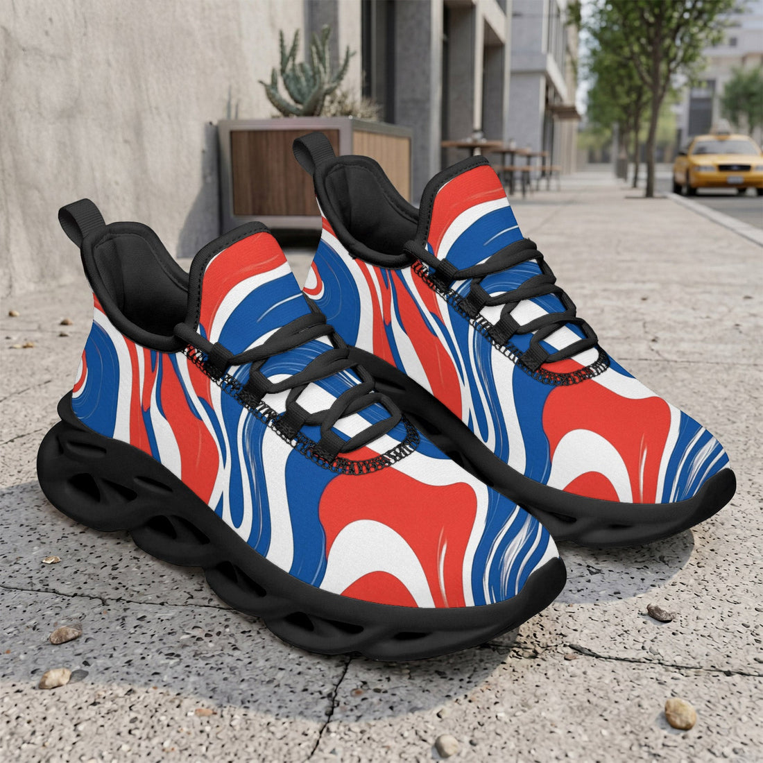 Custom France 2026 World Cup Sneakers DIY Country Flag Running Shoes Lightweight Sport Shoes Gift for Football Fans Personalized Team Name and Logo FN003-F009150-4
