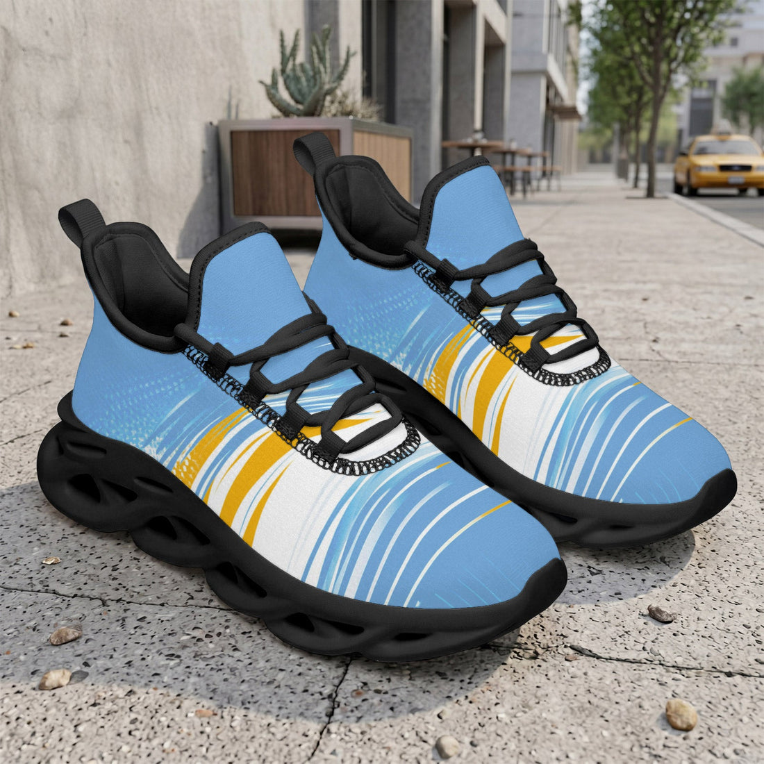 Custom Argentina 2026 World Cup Sneakers DIY Country Flag Running Shoes Lightweight Sport Shoes Gift for Football Fans Personalized Team Name and Logo FN003-F009152-10