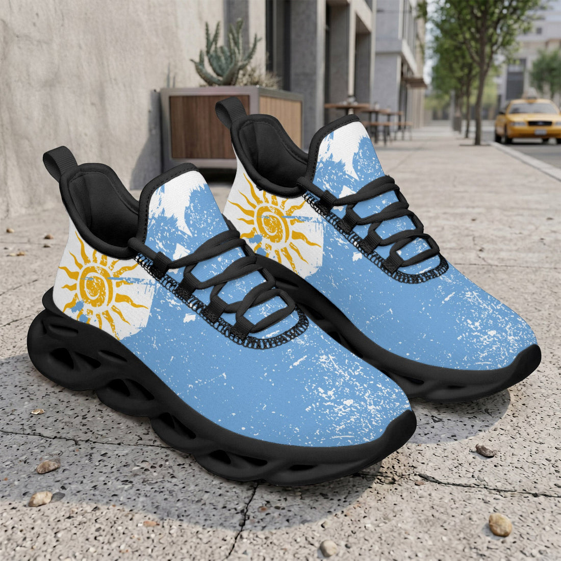 Custom Argentina 2026 World Cup Sneakers DIY Country Flag Running Shoes Lightweight Sport Shoes Gift for Football Fans Personalized Team Name and Logo FN003-F009152-5