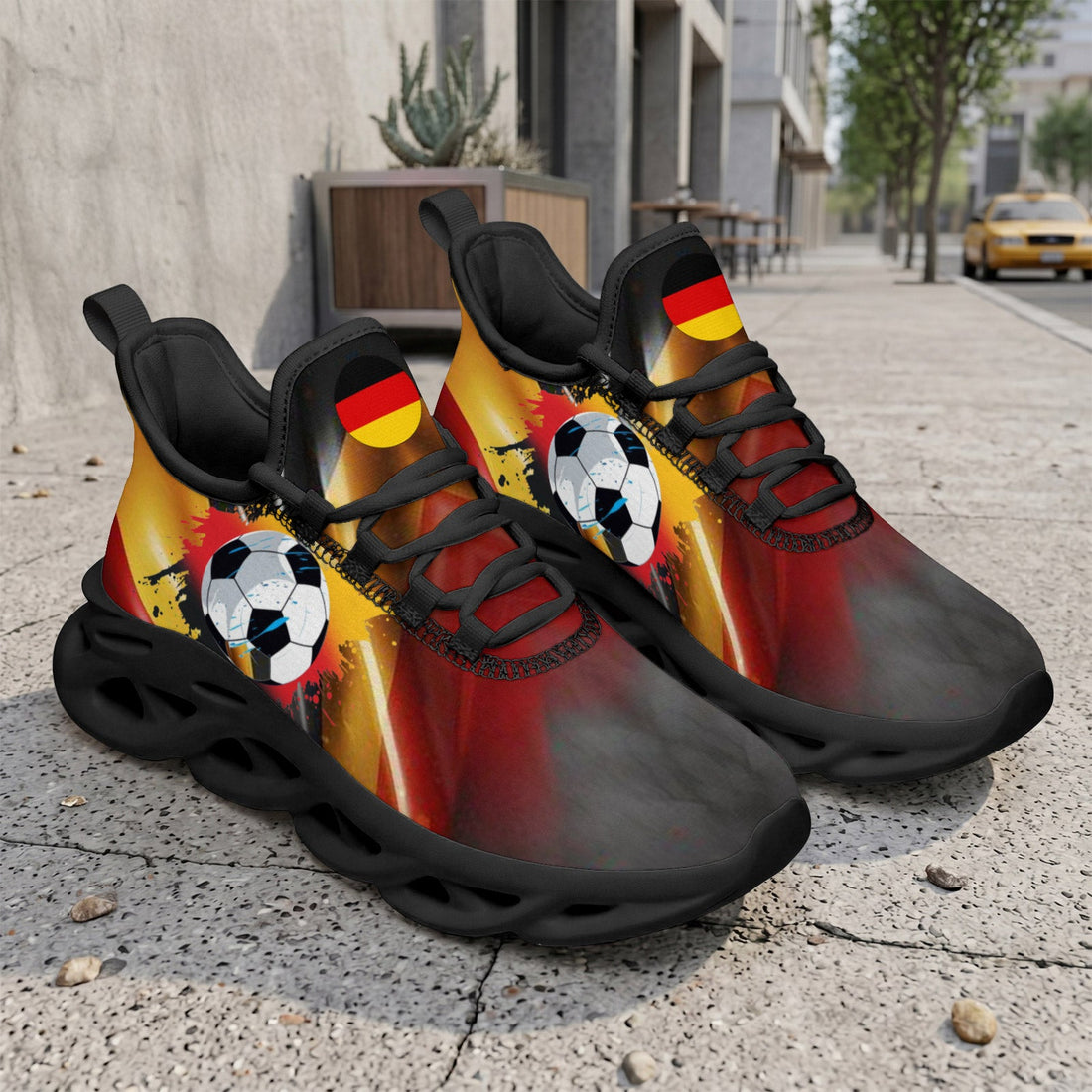 Custom 2026 World Cup Germany Sneakers DIY Country Flag Running Shoes Lightweight Sport Shoes Gift for Football Fans Personalized Team Name and Logo FN003-F023101-7