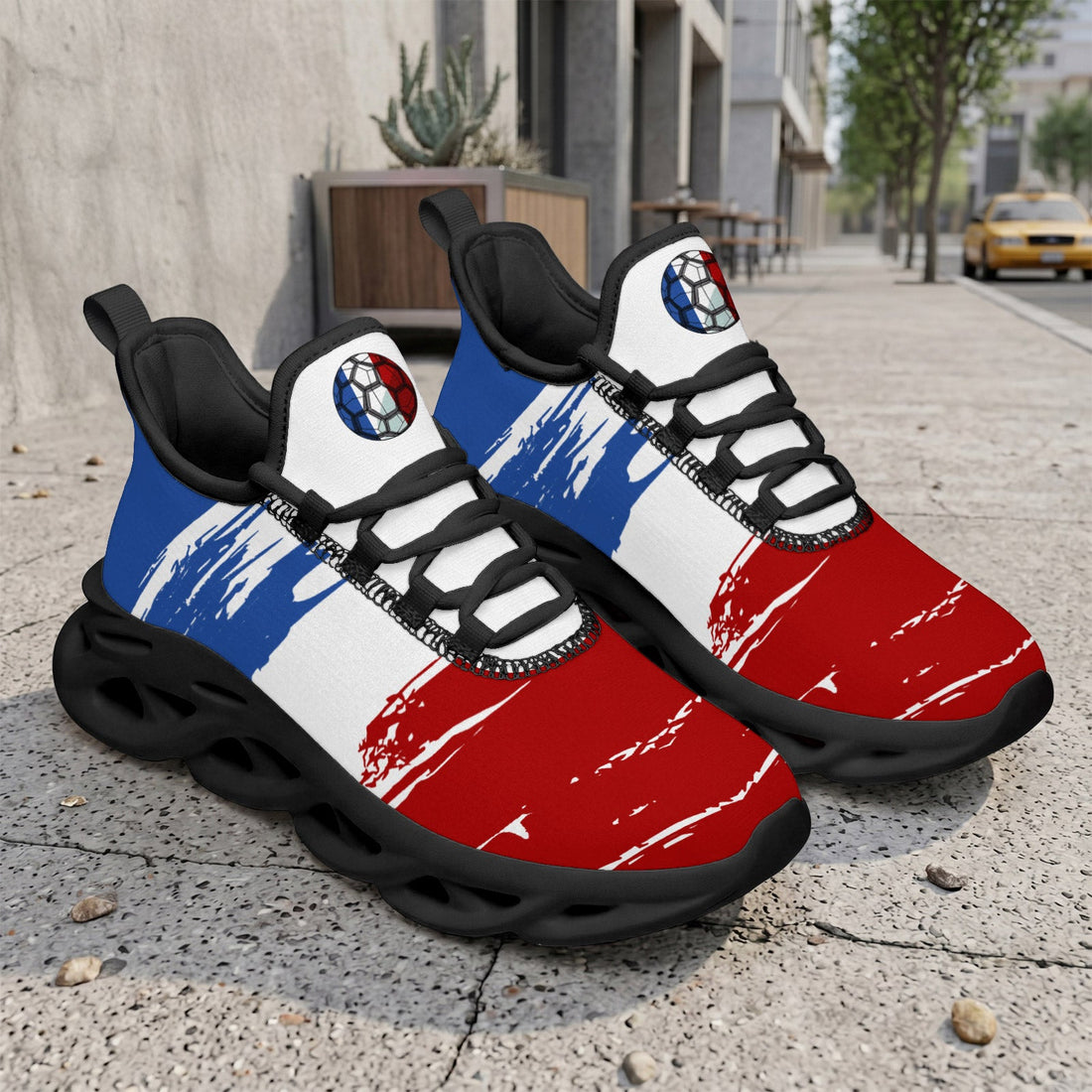 Custom 2026 World Cup France Sneakers DIY Country Flag Running Shoes Lightweight Sport Shoes Gift for Football Fans Personalized Team Name and Logo FN003-F023103-13