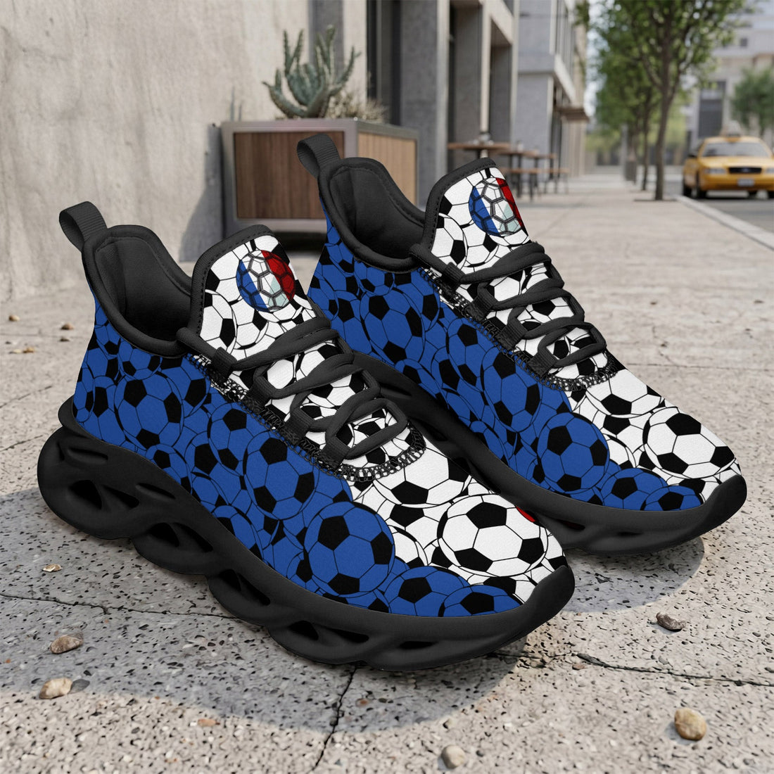 Custom 2026 World Cup France Sneakers DIY Country Flag Running Shoes Lightweight Sport Shoes Gift for Football Fans Personalized Team Name and Logo FN003-F023103-15