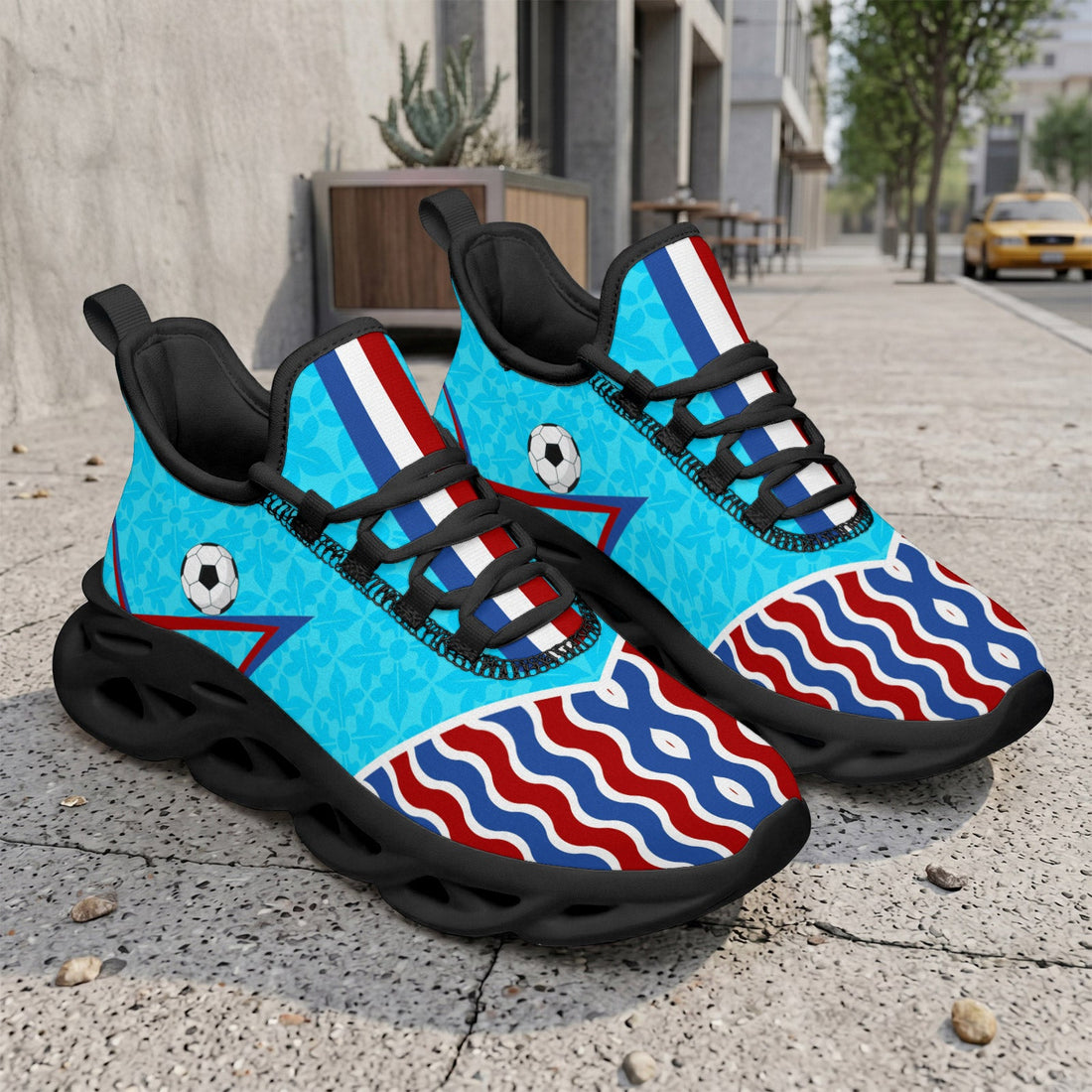 Custom 2026 World Cup France Sneakers DIY Country Flag Running Shoes Lightweight Sport Shoes Gift for Football Fans Personalized Team Name and Logo FN003-F023103-19