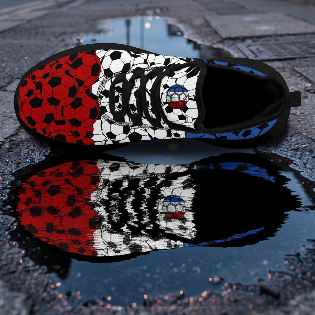 Custom 2026 World Cup France Sneakers DIY Country Flag Running Shoes Lightweight Sport Shoes Gift for Football Fans Personalized Team Name and Logo FN079-F023104-14