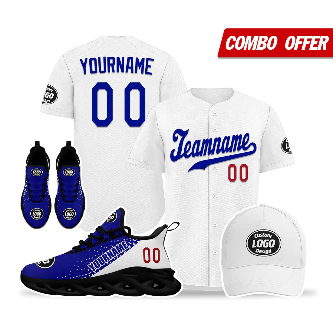 Custom White Jersey MaxSoul Shoes and Hat Combo Offer Personalized ZH-D0b008d-b