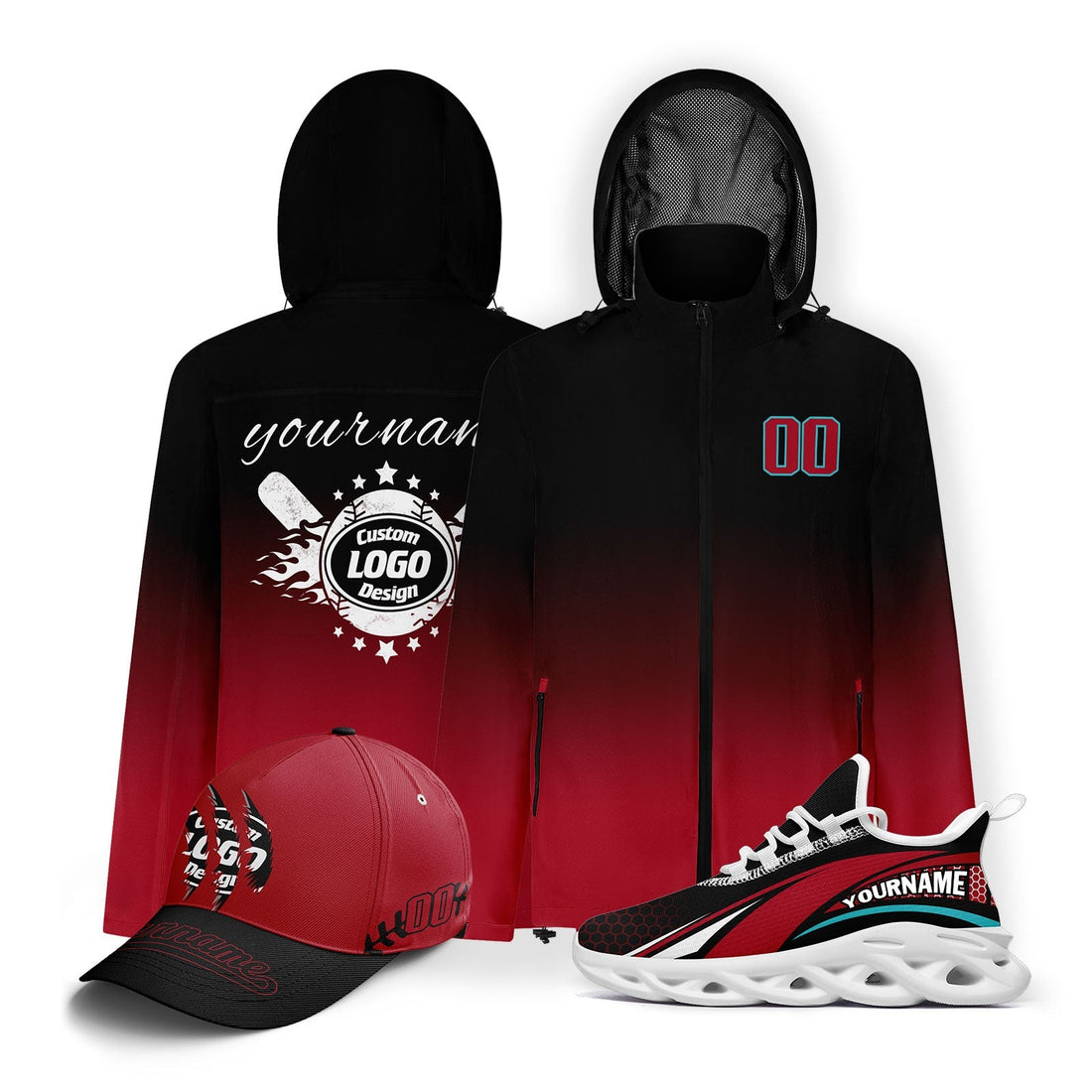 Custom Baseball Outerwear Hat and Shoes Combo Offer Personalized Combo ZH-E025023-1