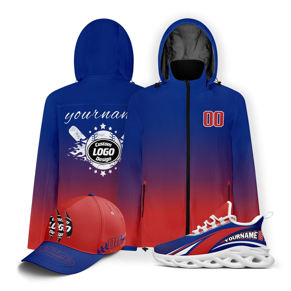 Custom Baseball Outerwear Hat and Shoes Combo Offer Personalized Combo ZH-E025023-6