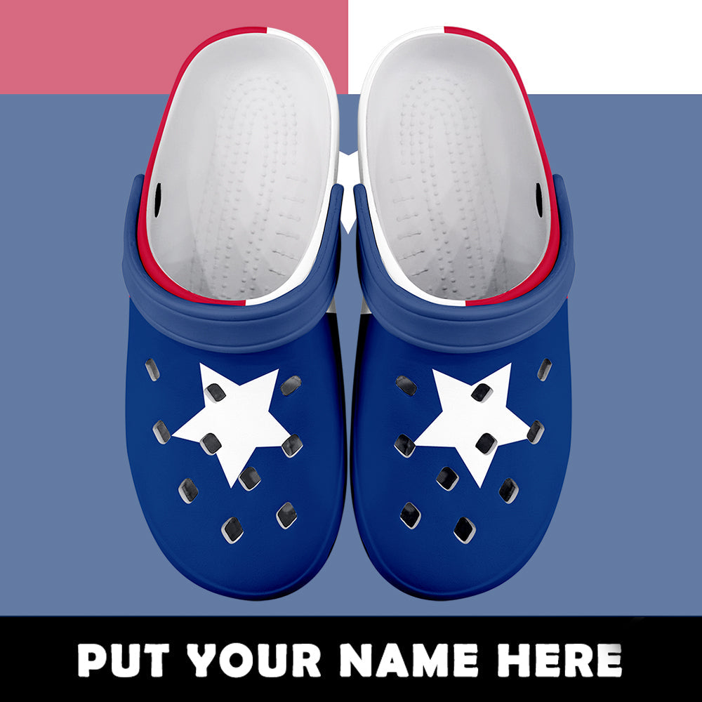 Custom Corporate Gifts, personalized company gifts Clogs-B05605 Custom Clogs Shoes, American Flag for Clog Shoes, Printed Shoes