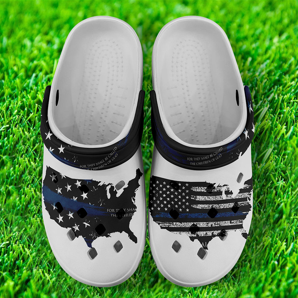 Personalized company gifts, Custom Logo Gifts Clogs-B06005 Custom Clogs Shoes, American Flag for Clog Shoes, Printed Shoes