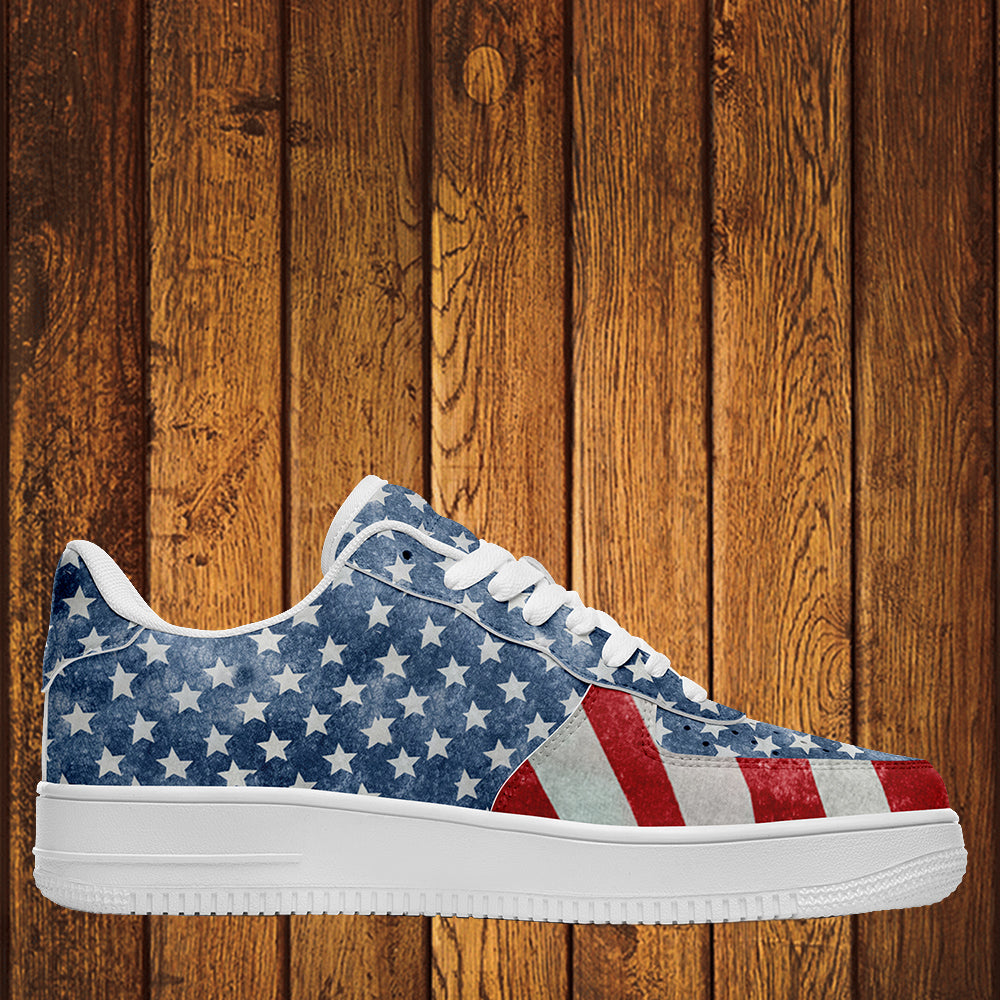Custom Corporate Gifts, Corporate Thank You Gifts AF1-B05606 Custom AF1 American Flag, USA Flag Sneakers AF1, Shoes, Printed Shoes